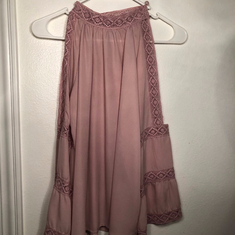Light pink flowy blouse